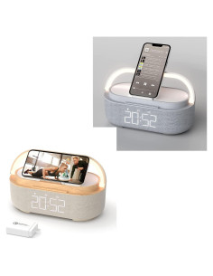 Reloj Despertador Digital COLSUR con Altavoz Bluetooth y Carga Inalámbrica