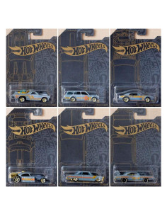 Conjunto de 6 autos Hot Wheels 51 Aniversario Satinado y Cromo