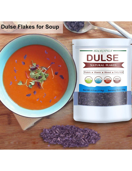 Copos de Dulse Natural Holfly 114g - Alga Marina Vegana Sin OGM