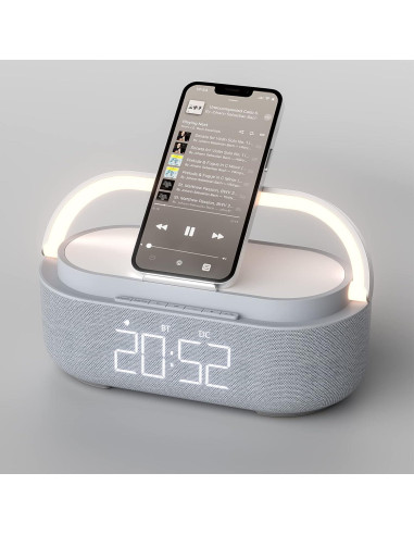 Reloj Despertador Digital COLSUR con Altavoz Bluetooth y Carga Inalámbrica