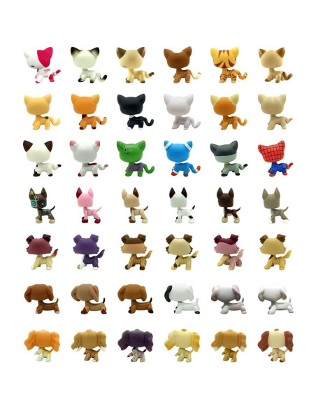 Conjunto de Figuras de Mascotas Aleatorias PVC 2 Pcs