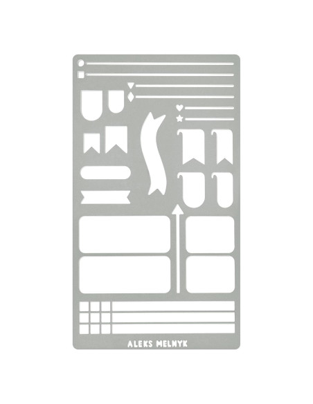 Plantilla de Metal Reutilizable A5 Aleks Melnyk Stencil 62