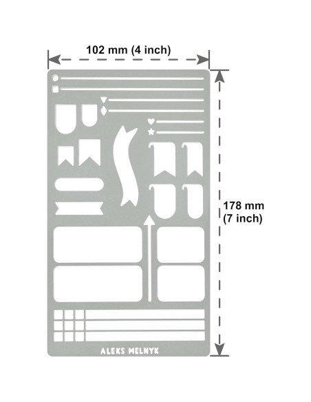 Plantilla de Metal Reutilizable A5 Aleks Melnyk Stencil 62