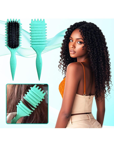 Cepillo Definidor de Rizos Jefuzh - Cerdas de Jabalí 23.88 cm