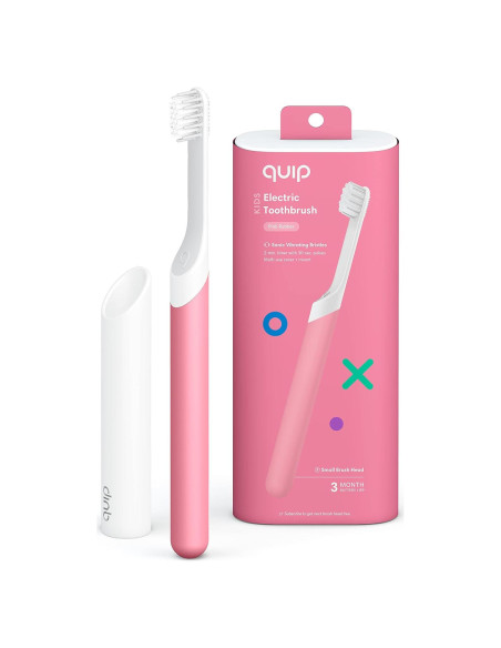 Cepillo de Dientes Eléctrico Quip para Niños Rosa - Temporizador 2 Minutos
