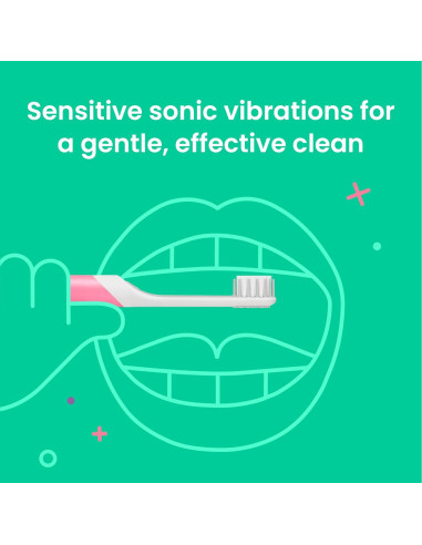 Cepillo de Dientes Eléctrico Quip para Niños Rosa - Temporizador 2 Minutos