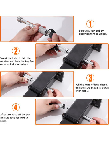 Cerradura de Enganche CZC AUTO 4" para Remolque 5/8"