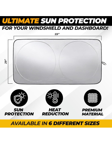 Protector Solar Parabrisas AutoVir 150x74 cm Ajuste Universal