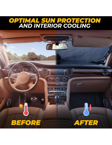 Protector Solar Parabrisas AutoVir 150x74 cm Ajuste Universal