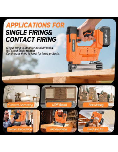 Pistola de Clavos Inalámbrica Labfintom 2-en-1 4.0Ah 18 Gauge