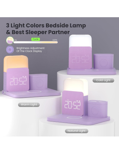 Estación de Carga Inalámbrica COLSUR S32 7 en 1 para iPhone y Apple Watch