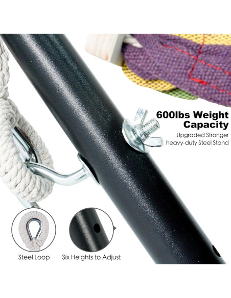 Hamaca Doble con Soporte Gafete Rojo Clásico 272kg Hamaca Doble con Soporte Gafete Rojo Clásico 272kg