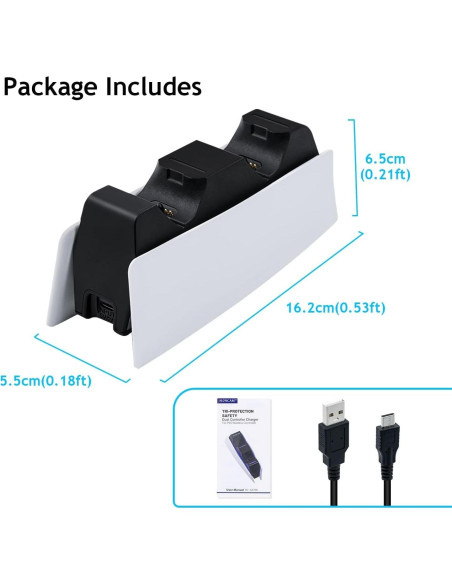 Cargador Dual Rápido Mcbazel para Controladores PS5 USB-C