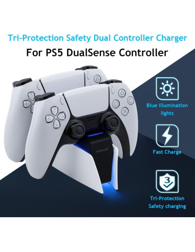 Cargador Dual Rápido Mcbazel para Controladores PS5 USB-C