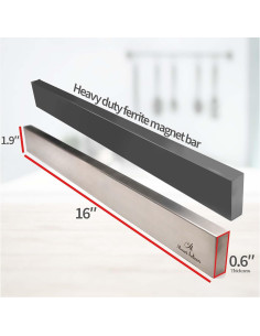 Cinta Magnética para Cuchillos Mount Helicon 40.6 cm Plata 2