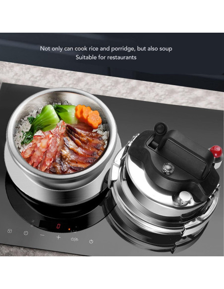Olla a presión 0.8L acero inoxidable Genérico cocina gas e inducción