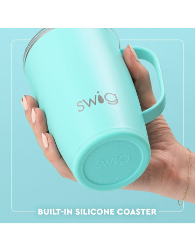 Taza de Viaje 18oz Swig Life Acero Inoxidable Hortensia