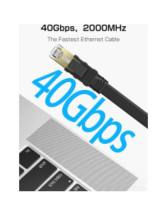 Cable Ethernet Cat 8 Senetem 30M 40Gbps 2000MHz RJ45 Plano 2