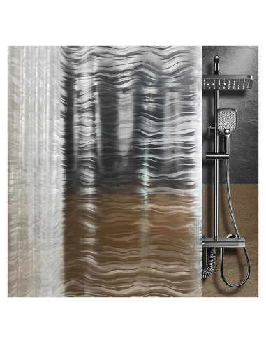 Funda de Ducha PEVA TRIMENGO 178x183 cm Impermeable Ondulada