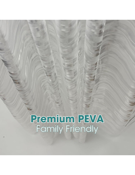 Funda de Ducha PEVA TRIMENGO 178x183 cm Impermeable Ondulada