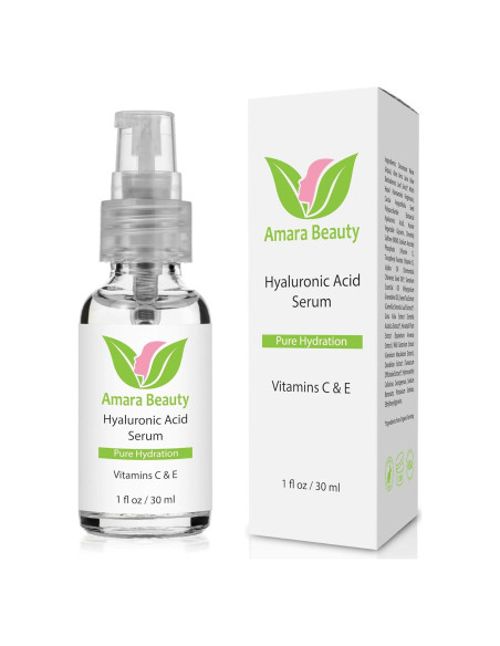 Suero de Ácido Hialurónico Amara Beauty 29.57 ml con Vitamina C y E