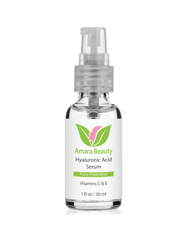 Suero de Ácido Hialurónico Amara Beauty 29.57 ml con Vitamina C y E