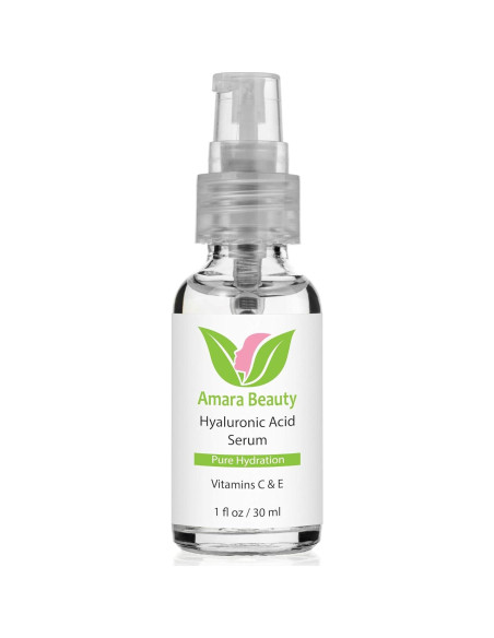 Suero de Ácido Hialurónico Amara Beauty 29.57 ml con Vitamina C y E