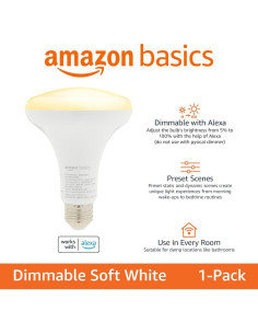 Bombilla LED Inteligente BR30 Amazon Basics 9W Regulable 800LM 2