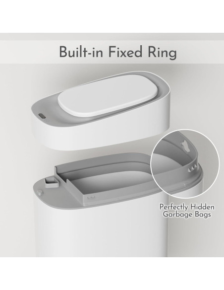 Papelera Automática ELPHECO 9L con Sensor Infrarrojo Blanca