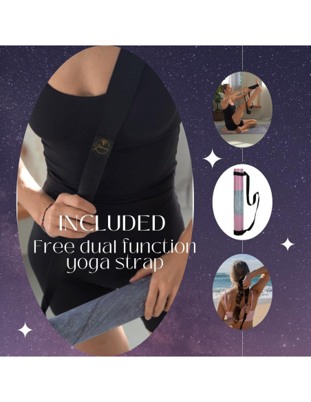 Alfombrilla de Yoga de Viaje Yvonne 1.5mm Antideslizante Azul