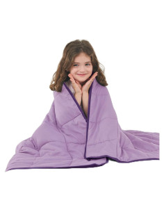 Manta con peso Yescool 2.27 kg 91x122 cm Morado Lavable