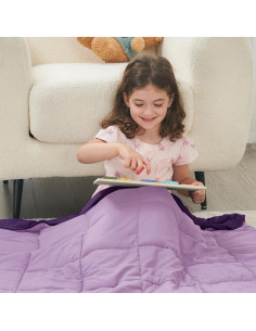 Manta con peso Yescool 2.27 kg 91x122 cm Morado Lavable 2