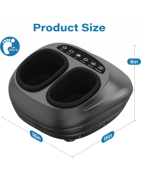 Masajeador de Pies Shiatsu WERTYI con Calor y Control Remoto Masajeador de Pies Shiatsu WERTYI con Calor y Control Remoto