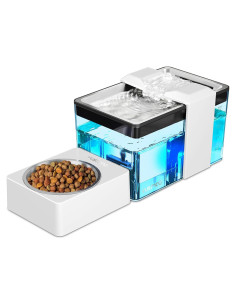 Fuente de Agua Automática YUSMOO 2 en 1 2.2L Acero Inoxidable