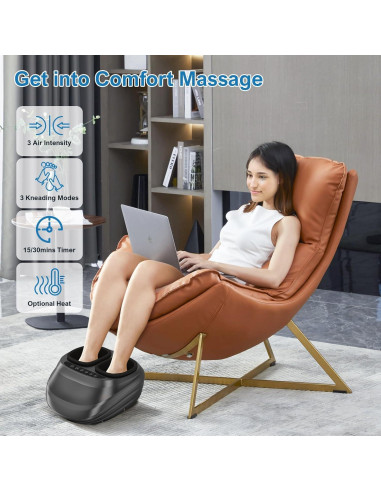 Masajeador de Pies Shiatsu WERTYI con Calor y Control Remoto