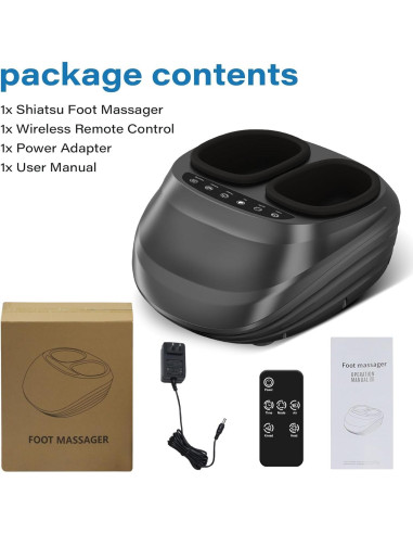 Masajeador de Pies Shiatsu WERTYI con Calor y Control Remoto