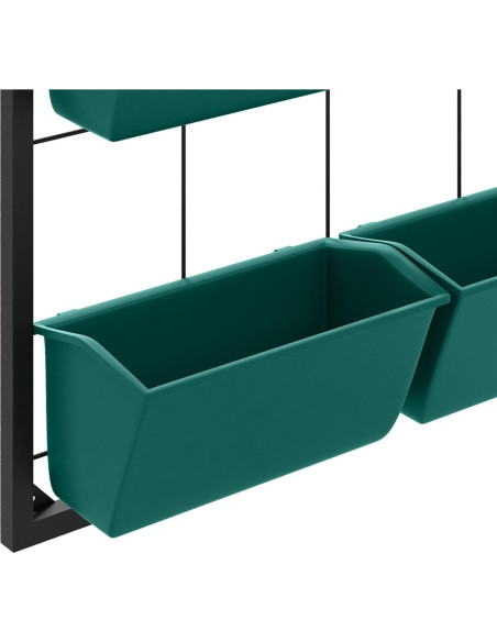 Jardinera de Pared Outsunny 3 Niveles con 6 Macetas Verde