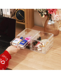 Organizador de Cajones Apilables Cq Acrílico 4 Cajones 17x27.9cm 2