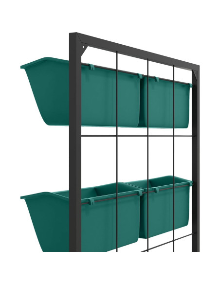 Jardinera de Pared Outsunny 3 Niveles con 6 Macetas Verde