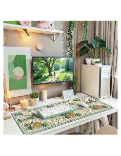 Alfombrilla de Escritorio Grande iCasso Verde 90x40 cm Antideslizante