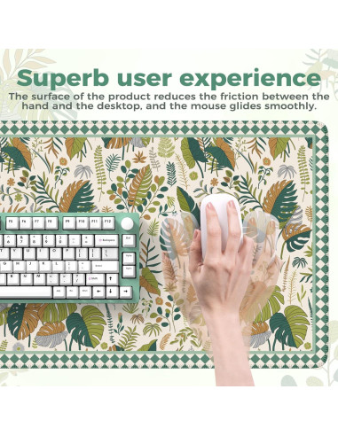 Alfombrilla de Escritorio Grande iCasso Verde 90x40 cm Antideslizante