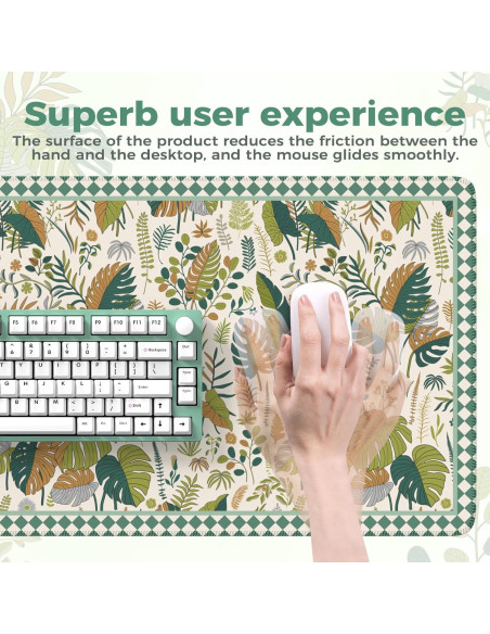 Alfombrilla de Escritorio Grande iCasso Verde 90x40 cm Antideslizante