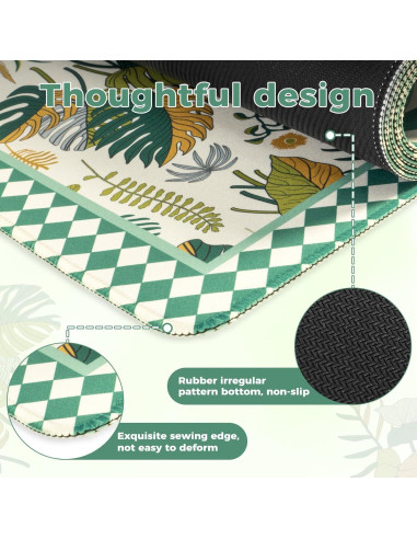 Alfombrilla de Escritorio Grande iCasso Verde 90x40 cm Antideslizante