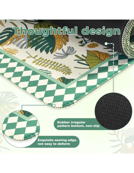 Alfombrilla de Escritorio Grande iCasso Verde 90x40 cm Antideslizante