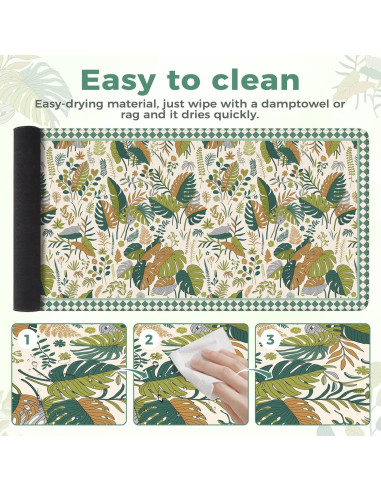 Alfombrilla de Escritorio Grande iCasso Verde 90x40 cm Antideslizante