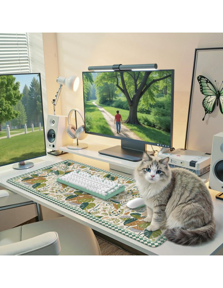 Alfombrilla de Escritorio Grande iCasso Verde 90x40 cm Antideslizante