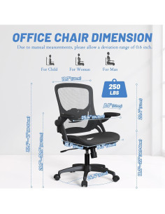 Silla de Oficina Ergonómica KIZECK con Soporte Lumbar Ajustable 2
