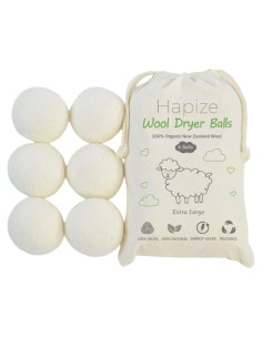Bolas de Secado de Lana 6pk Hapize - Ecológicas y Reutilizables
