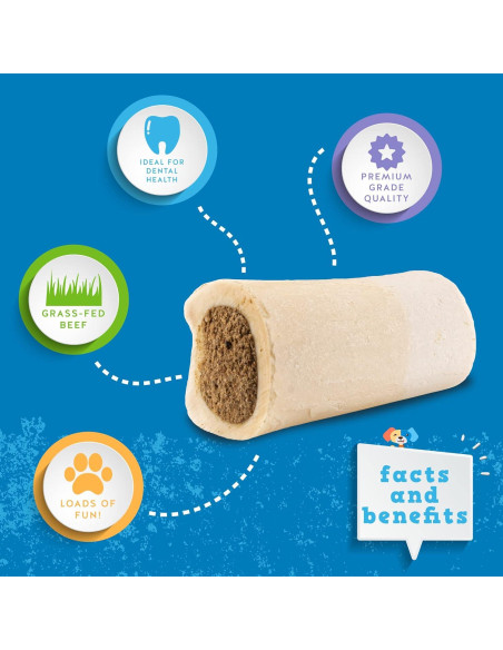 Huesos Rellenos para Perros Jack&Pup - Paquete de 3 Sabores