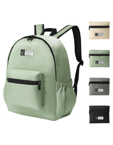 Mochila Plegable Ligera 15L Verde - Resistente al Agua